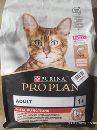 Сухой корм для котов Purina Pro Plan Adult 1+ Vital Functions с лососем 1.5 кг (НФ-00000363) фото от покупателей 8