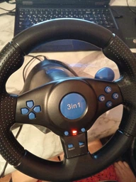 Руль с педалями 3в1 Vibration Steering wheel Игровой Геймпад PS2 / PS3 / PC