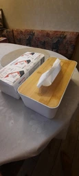 Органайзер для серветок МВМ MY HOME Scandinavia Білий/дерево (FH-42 WHITE/WOOD) фото від покупців 2