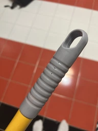 Швабра с отжимом Мій Дім Soft с мягкой губкой Серо-желтая (SMD09922/Grey)