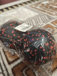 Мяч массажный двойной для мфр и самомассажа Zelart Duoball 1132 размер 16х8 см Black-Red