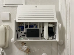 Полка для роутера Wi-Fi Линии коробка 40*20*10 см Белая фото от покупателей 8