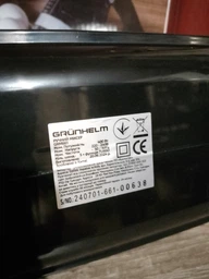 Ручной миксер Grunhelm GRM661 кухонный миксер с насадками для замешивания теста 5 скоростей 400 Вт Черный