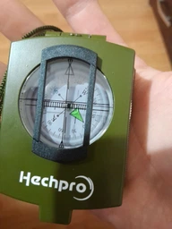 Компас туристический жидкостный металлический в закрытом корпусе с визиром фосфорным циферблатом азимутом карманный складной ударопрочный ударостойкий люминесцентный походный для ориентирования путешествий навигации турпохода с крышкой Hechpro АНhp02 фото от покупателей 6
