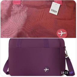 Сумка ручная кладь для Wizz Air 40 x 30 x 20 фиолетовая