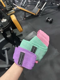Набор резинок для фитнесса и спорта Fitness 3 шт тканевые резинки эспандеры для тренировки фото от покупателей 1