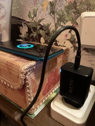 Зарядний пристрій RZTK GaN2 65W 2 USB-C (PD3.0) + кабель USB-C 100W Black фото від покупців 19
