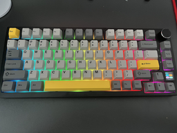 Клавиатура AJAZZ AK820 PRO White-Purple Игровая Беcпроводная Механичиская. 2.4G/Bluetooth/Кабель. С Екранчиком. Gift Switch