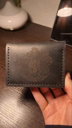 Портмоне - Обкладинка для автодокументів Герб України (4 віконця для прав, ID паспорта, пропуску) - Коричневий (nas150404-UA) фото від покупців 1