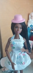 Кукла Барби коллекционная Темнокожая с афрокосичками Barbie Signature Looks Modern Y2K Fashion, Long Black Hair with Braids #21 (HRM13) фото от покупателей 1