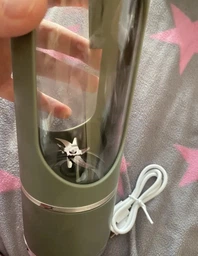 Портативный USB-блендер-соковыжималка миксер шейкер, аккумуляторный, с легкой очисткой для приготовления смузи 300мл, зеленый KEIVING фото от покупателей 1