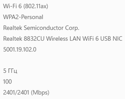 Мережева карта USB Fenvi FU-AXE5400 EX (RTL8832CU), USB 3.0, WiFi 6E Tri Band 6Ghz-2400Mbps; 5Ghz-2400Mbps; 2.4Ghz-574Mbps (5400Mbps), 2*2dBi антени, з подовжуваним кабелем фото від покупців 6