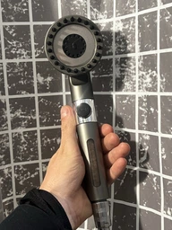 Набор Душевая насадка массажная лейка для душа Turbocharged shower head PRO 4 в 1 силиконовые массажные шипы 3 режима подачи воды окошко для контоля загрязнения + 6 фильтров для воды фото от покупателей 4