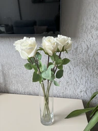 Букет з 8 штучних білих троянд BR 070 фото від покупців 7