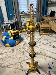 Підйомний мега кран на радіокеруванні пульті управління іграшка стріла дитячий баштовий іграшковий висота 128 см іграшки крани іграшкові акумулятори та батарейки в комплекті (MST-128) фото від покупців 5