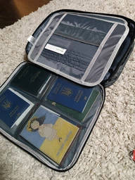Органайзер для документів сумка з кодовим замком дорожній кейс для документів та гаджетів чорний