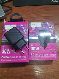 Сетевое зарядное устройство HOCO CS23A Sunlight dual port PD30W+QC3.0 charger(EU) black
