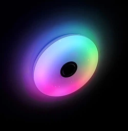 Люстра RGB с Bluetooth колонкой потолочная светодиодная лампа с пультом с RGB подсветкой и динамиком смарт люстра с будильником светомузыкой 40W Kayfovo LA - 83 фото от покупателей 11