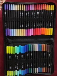 Набір акварельних маркерів двосторонні, 100 шт Brush Pens фломастери на водній основі в кейсі фото від покупців 15