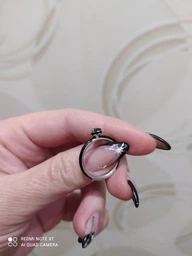 Серебряное кольцо Pandora Me Черное сердце 193088C01 56. фото от покупателей 1