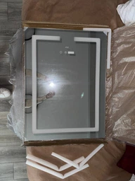 Дзеркало настінне Qtap Mideya MI1 600×800 мм з LED-підсвіткою, димером та антизапотіванням фото от покупателей 1