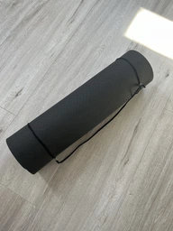 Килимок для йоги та фітнесу TPE (йога мат, каремат спортивний) OSPORT Yoga ECO Pro 6мм (FI-0076) Чорно-салатовий