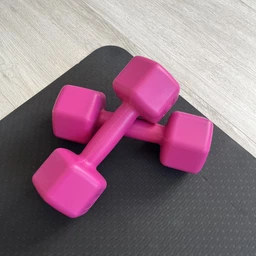 Гантели для фитнеса пластиковые цельные (неразборные) + коврик OSPORT Lite 2шт по 0,5 кг (OF-0213) Розовый фото от покупателей 18