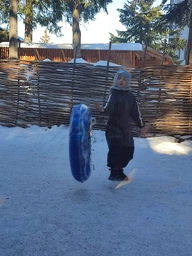 Надувні санки тюбінг Bottari Blizzard 81 см Синій (72002-IS) ватрушка міцна стильна фото від покупців 3