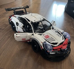 Конструктор машинка технік Porsche 911 RSR Racing Vesion Technology на 1630 деталей в масштабі 1:10 Порше авто гоночна версія фото від покупців 12