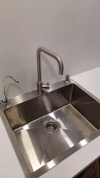 Мойка из нержавеющей стали AQUAMILL 6050 + смеситель + дозатор + решетка фото от покупателей 7