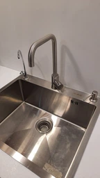Мойка из нержавеющей стали AQUAMILL 6050 + смеситель + дозатор + решетка фото от покупателей 6