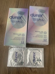 Презервативы латексные с силиконовой смазкой Durex Invisible Extra Lube (ультратонкая с дополнительной смазкой) 12 шт (5052197057089)