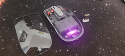 Трёхканальный набор клавиатуры с мышью KB-333 Wireless 2,4Ghz + Bluetooth в прозрачном корпусе с подсветкой RGB