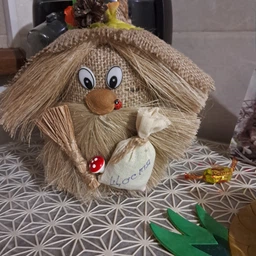 Домовик із мішковини 15 см.