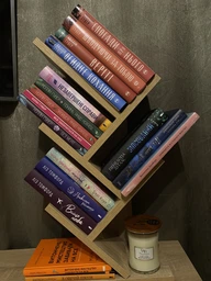 Полка для книг в форме дерева, настольная полка для книг в цвете дуб сонома MS226 фото от покупателей 9