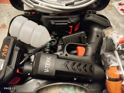 Автомойка высокого давления, аккумуляторная минимойка Water Gun для машины, пистолет-распылитель в кейсе, 2 АКБ авто мойка чёрный