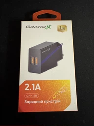Зарядное устройство Grand-X CH-15B 5V 2.1A 2USB с защитой от перегрузки и перегрева Black фото от покупателей 1