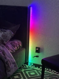 Підлогова кутова RGB лампа торшер з пультом управління 1,2м Кутовий підлоговий нічник світильник фото від покупців 6