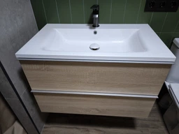 Тумба із умивальником DEVIT Universal 80x52x48см підвісна коричнева 090800O