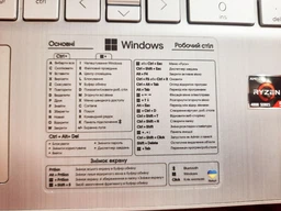 Наклейка с комбинациями горячих клавиш Windows | Keyboard shortcuts for Windows 8х7 см прозрачный фон / черные символы фото от покупателей 2