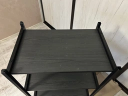 Стеллаж для кухни под микроволновку Kitchen K1200 Ferrum-decor 1200x600x400 Черный металл ДСП Белый 16 мм (KITCH1201) фото от покупателей 3
