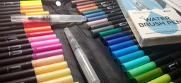 Набір акварельних маркерів двосторонні, 100 шт Brush Pens фломастери на водній основі в кейсі фото від покупців 12
