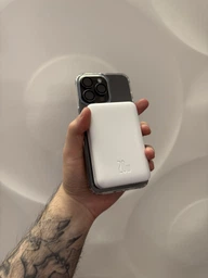 Павербанк Baseus Magnetic Mini Air 5000 mAh 20W с беспроводной зарядкой Qi 15W 2в1 Purple