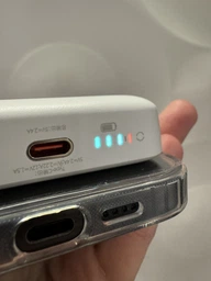 Павербанк Baseus Magnetic Mini Air 5000 mAh 20W с беспроводной зарядкой Qi 15W 2в1 Purple фото от покупателей 1