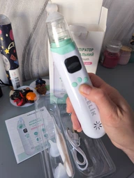 Электрический назальный аспиратор EcoBreath LELIK™, аккумуляторный соплеотсос, белый (4018469) + Подарок Детский маникюрный набор LELIK 4in1, безопасный уход за ногтями младенца, зеленый фото от покупателей 9