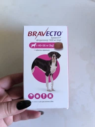 Жевательная таблетка Bravecto (Бравекто) от блох и клещей для собак 40 - 56 кг (8713184146540 / 7454785) фото от покупателей 11