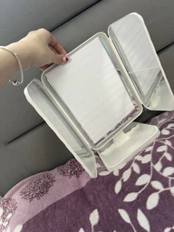 Дзеркало потрійне косметичне для макіяжу з LED підсвіткою Makeup Mirror 360 LED біле