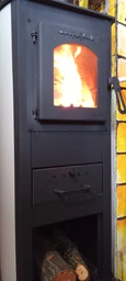 Печь Termo Sistem KLASIK LUX из котловой стали бежевый с варочной поверхностью