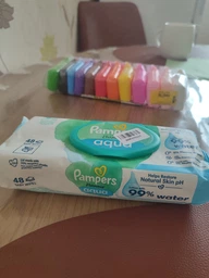 Дитячі вологі серветки Pampers Harmonie Aqua 4 пачки х 48 шт (8006540556139)