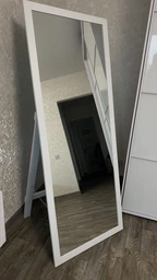 Зеркало напольное в полный рост на подставке большое в классической раме прямоугольное 600х1700 мм Дуб глазго фото от покупателей 2